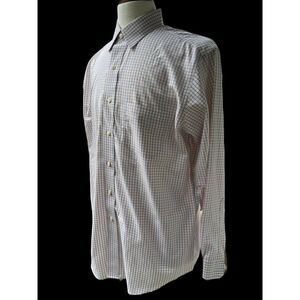Brooks Brothers Shirt Mens size 16-4/5 Cream Plaid button front long sleeve